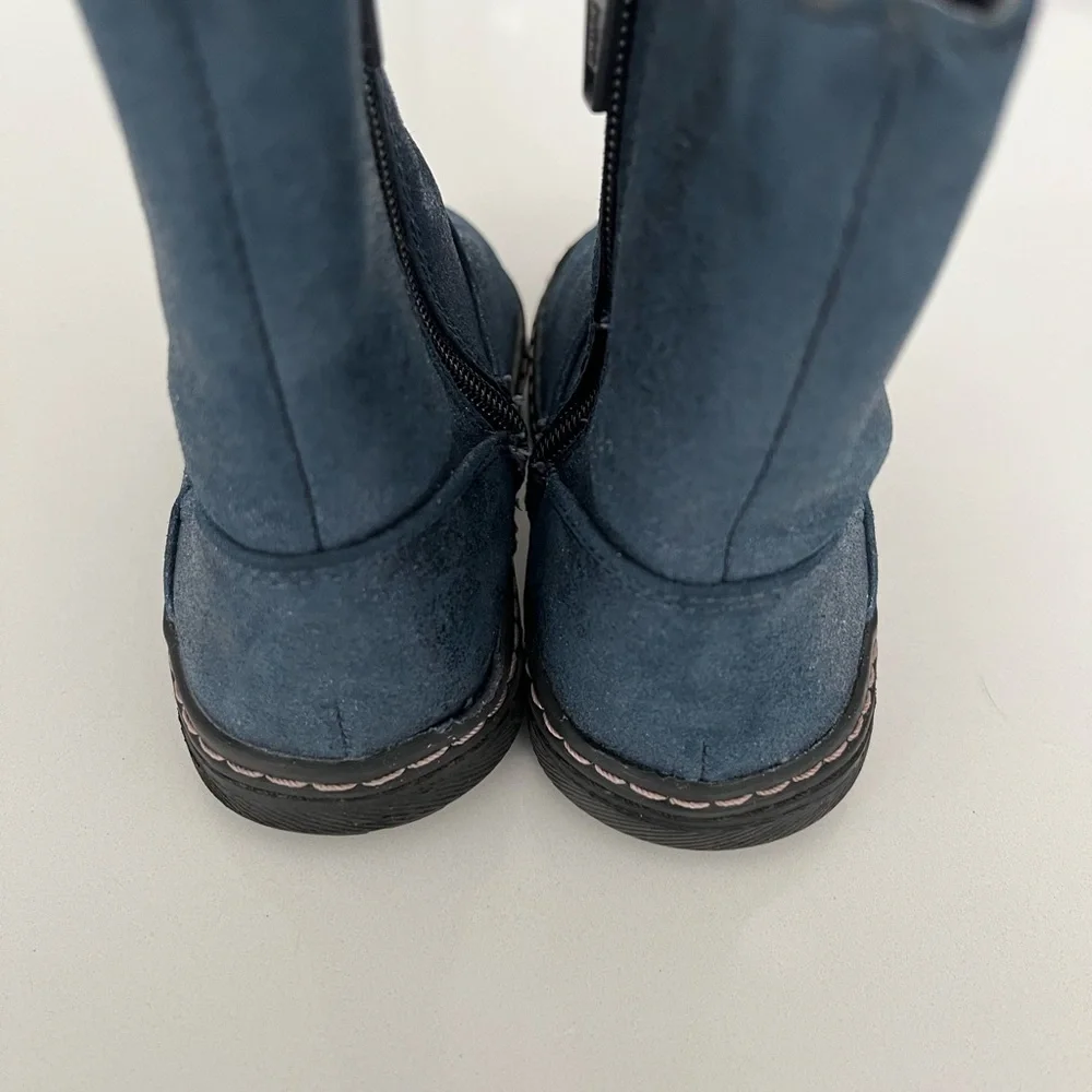 Baby girl boots and black suede dress shoes